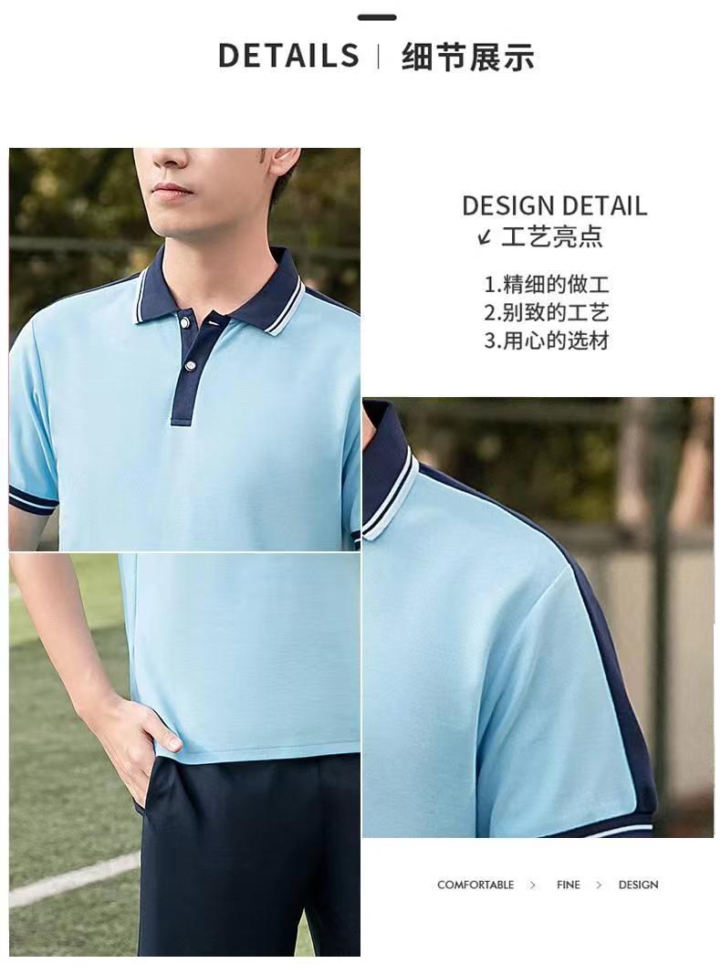 Fashion short-sleeved lapel shorts sports school uniform KI2-8818 shorts suit