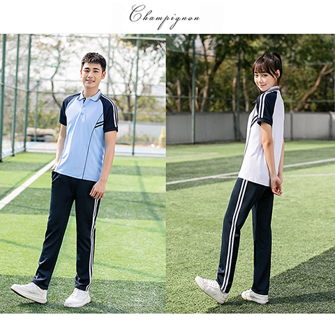 Quality line school uniform class uniform short-sleeved lapel suit KI2-580 top