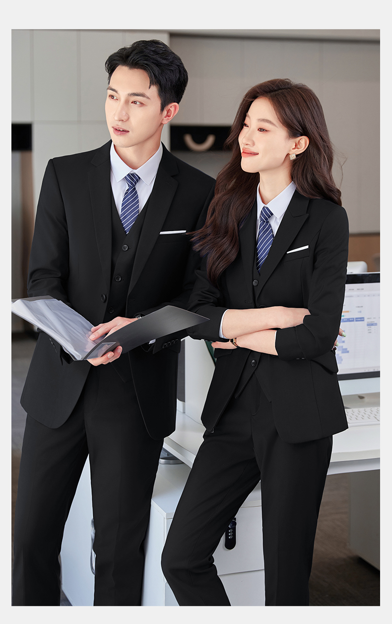 Professional business suit women double button thick serge suit jacket DY1-YR610 double button women jacket