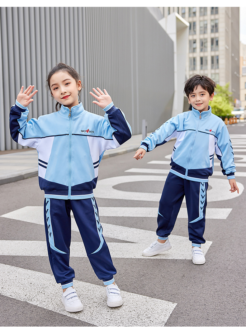 South Korean silk sports style sunshine vitality primary and secondary school students teacher long-sleeved class uniform two-piece suit 894-2199