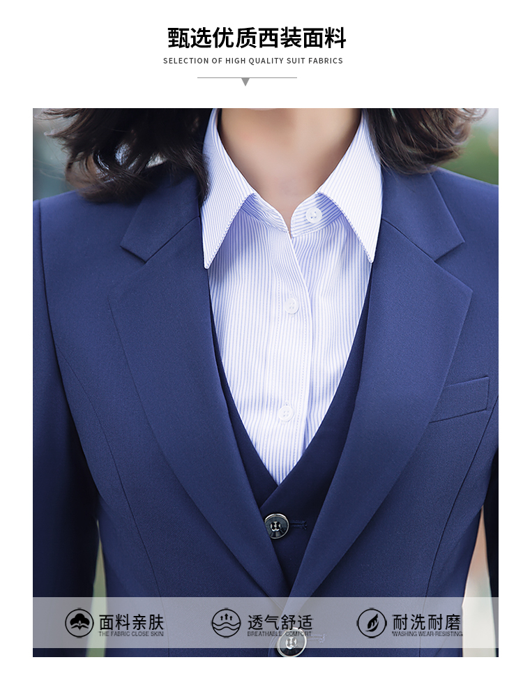 Thick business commuting double button middle slit suit jacket 81-8830 jacket