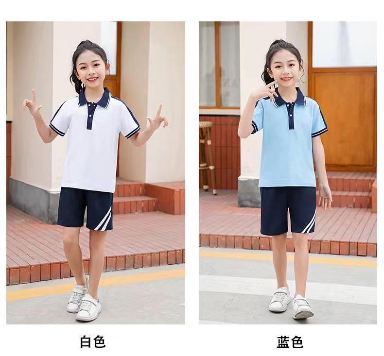 Fashion short-sleeved lapel shorts sports school uniform KI2-8818 shorts suit