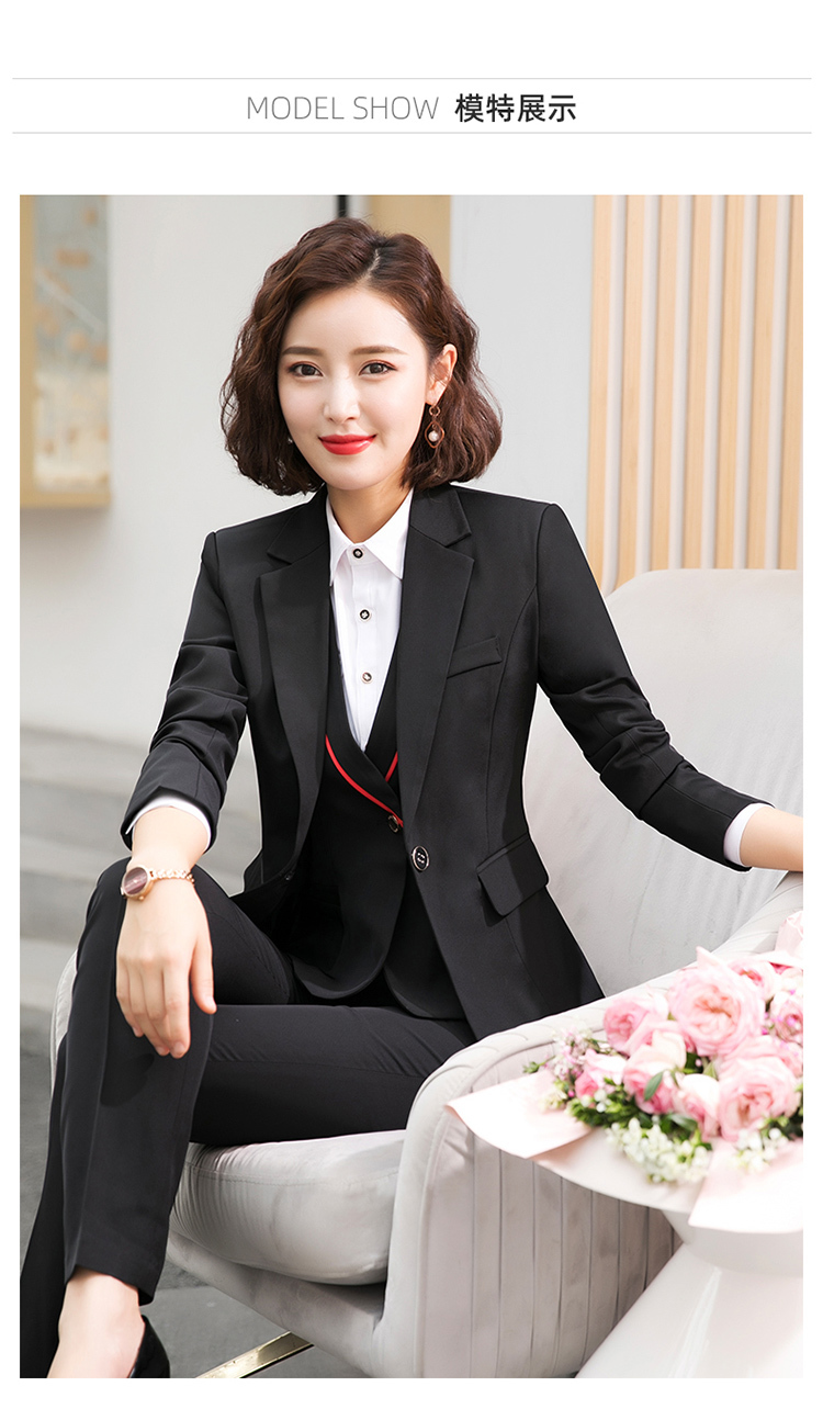 Temperament slim fit professional suit two-piece suit 109-9602