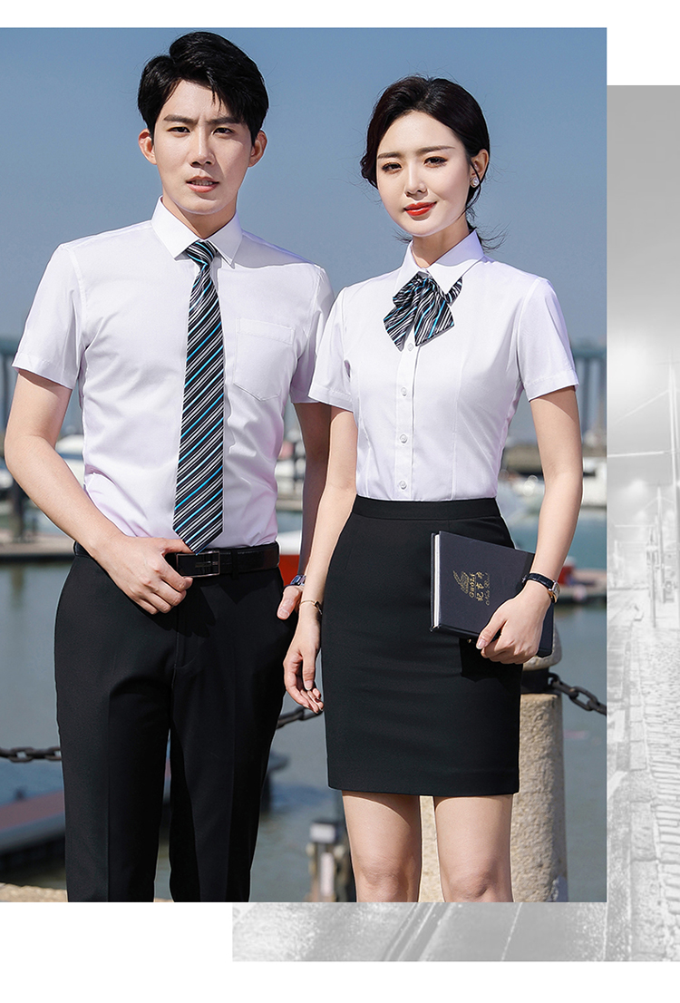 Business temperament short-sleeved shirt for men and women DJ1-8960 shirt short sleeve