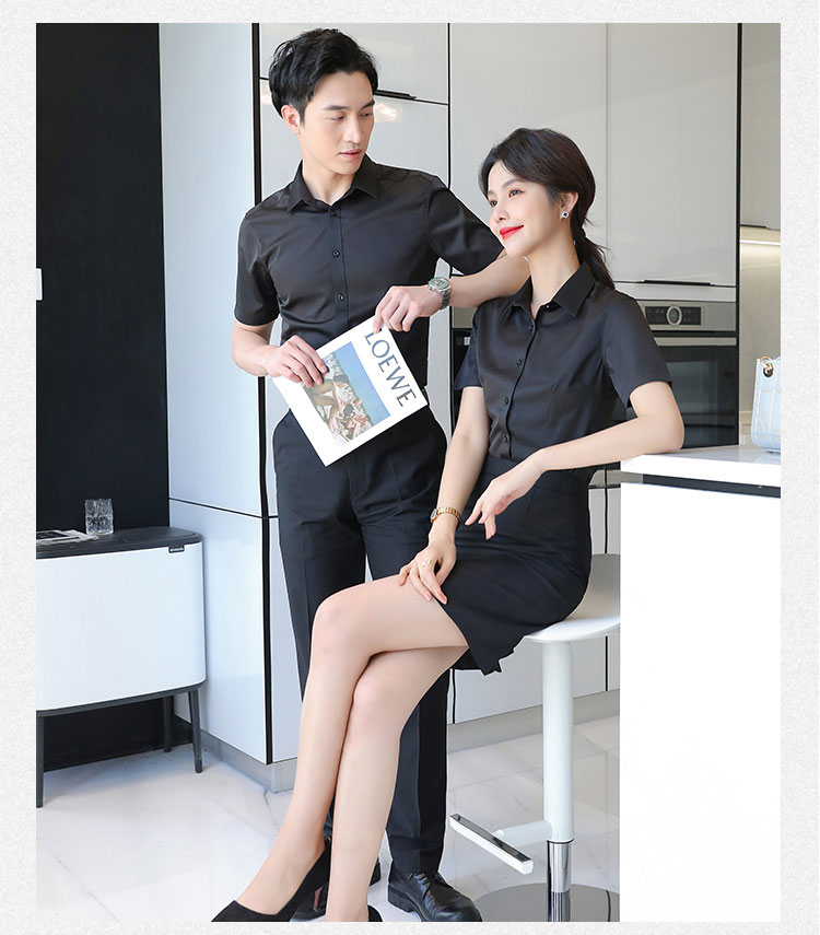 Plain elastic men short sleeve lining 111-986 men short shirt