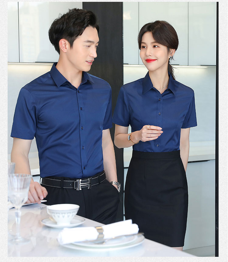 Plain elastic men short sleeve lining 111-986 men short shirt