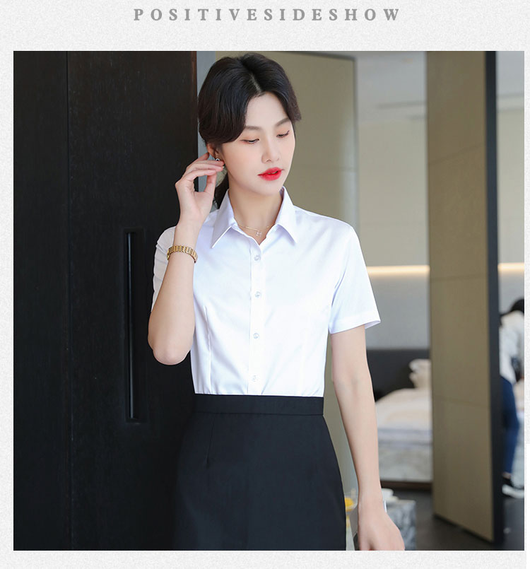 Plain elastic women short sleeve lining 111-986 women short shirt