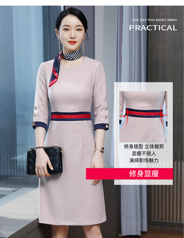 Workplace commuting waist professional dress for women DL1-532 dress