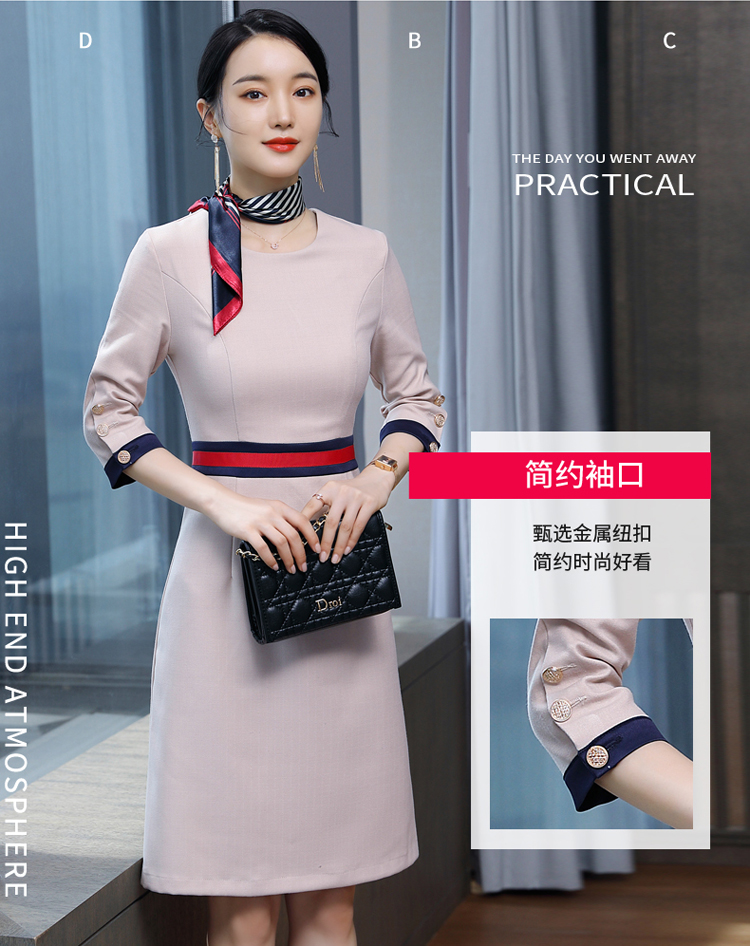 Workplace commuting waist professional dress for women DL1-532 dress