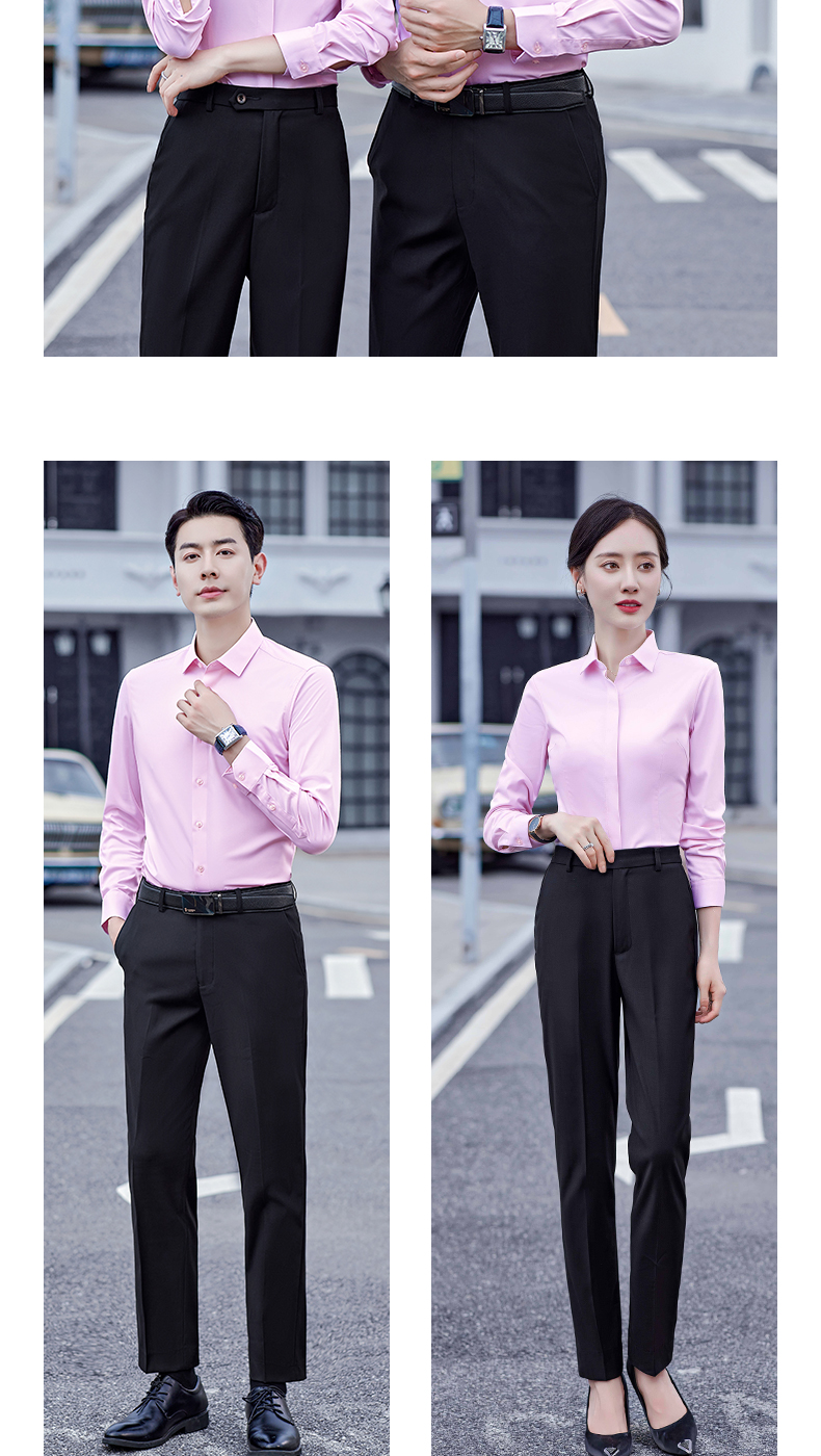 Three-proof technology bamboo charcoal fiber professional shirt 180-012-9K long sleeve women