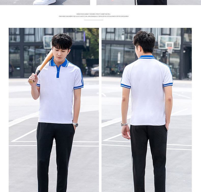 Sports school uniform short-sleeved suit KI2-569 suit