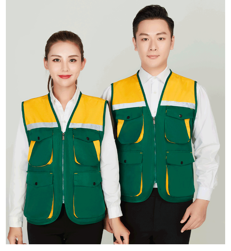 Fashionable color matching vest work clothes H30-H049