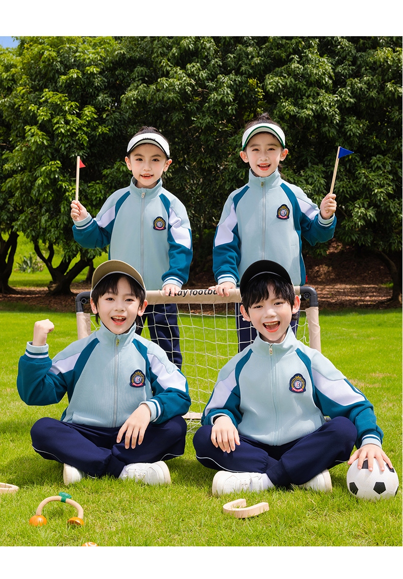 Tongqu companion elementary and middle school students school uniform summer short-sleeved suit 216-6087