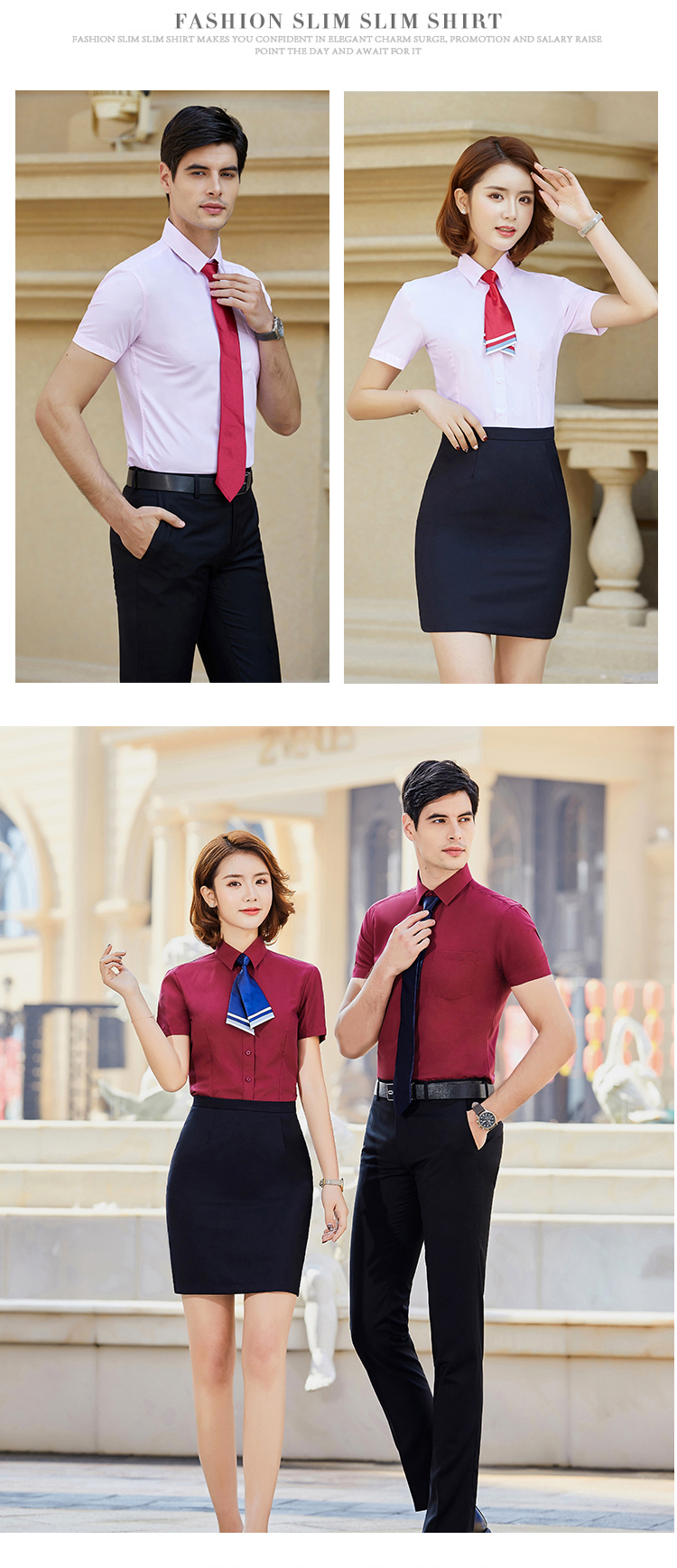 Fashion business professional modal plain short-sleeved shirt for men and women DQ1-8808-8818 shirt short sleeve