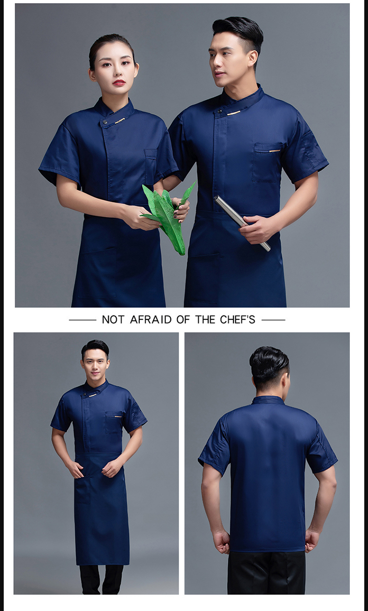 One-piece hotel restaurant chef uniform short-sleeved top H12-L024