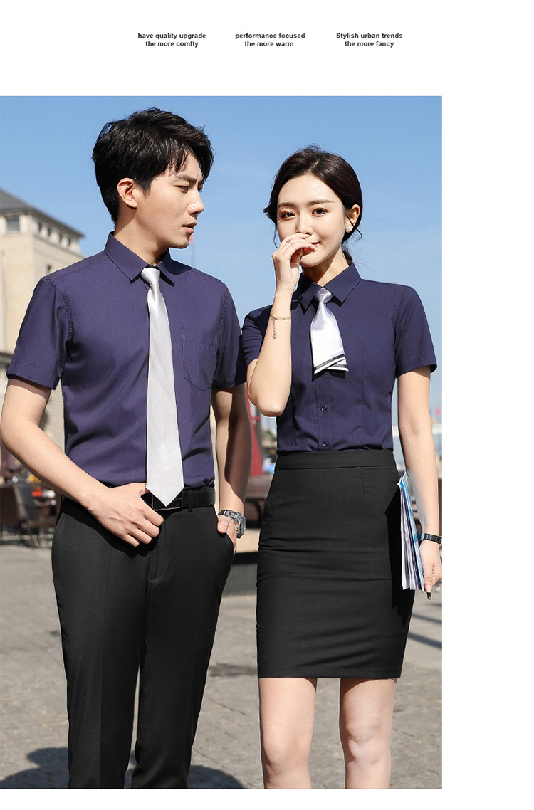 Business temperament short-sleeved shirt for men and women DJ1-8960 shirt short sleeve