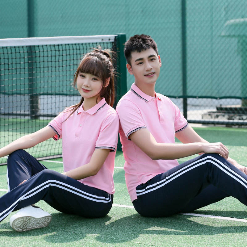 Fashion sports casual school uniform short-sleeved lapel suit universal KI2-5599 suit