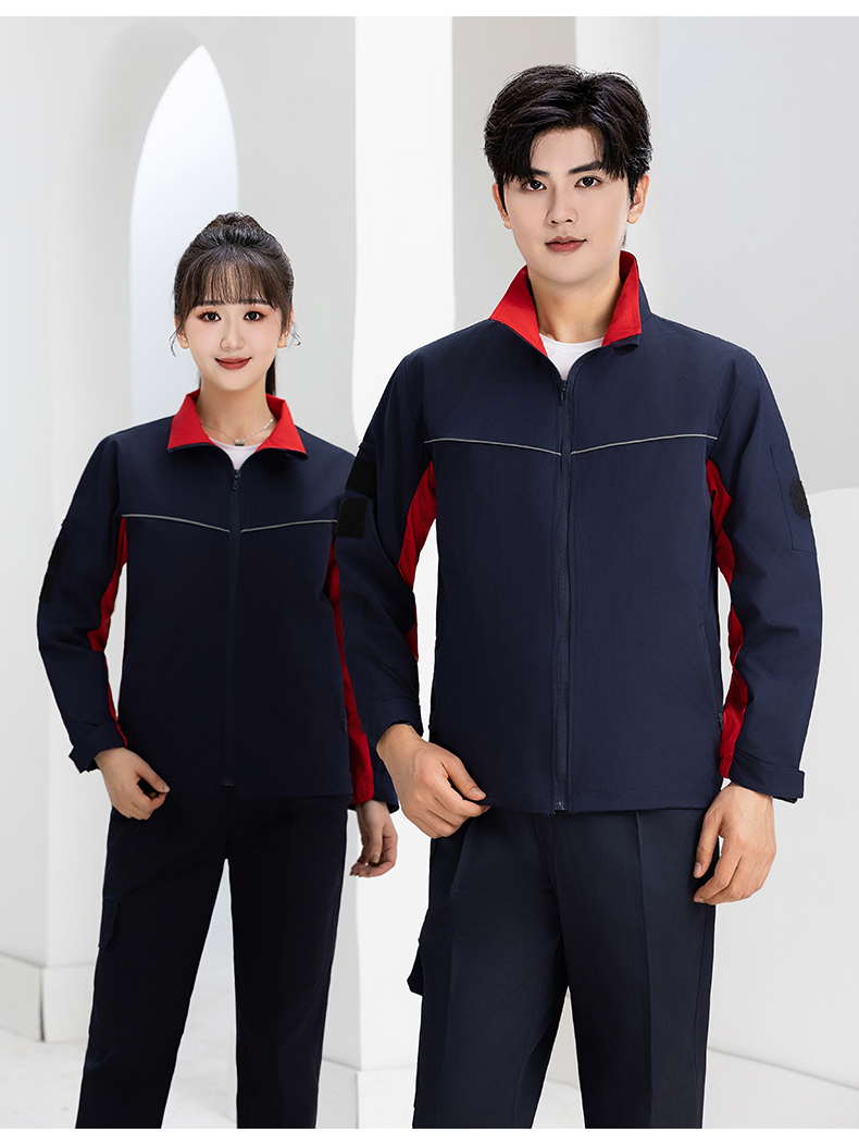 Petrochemical anti-static double-layer long-sleeved work clothes suit H22-2498