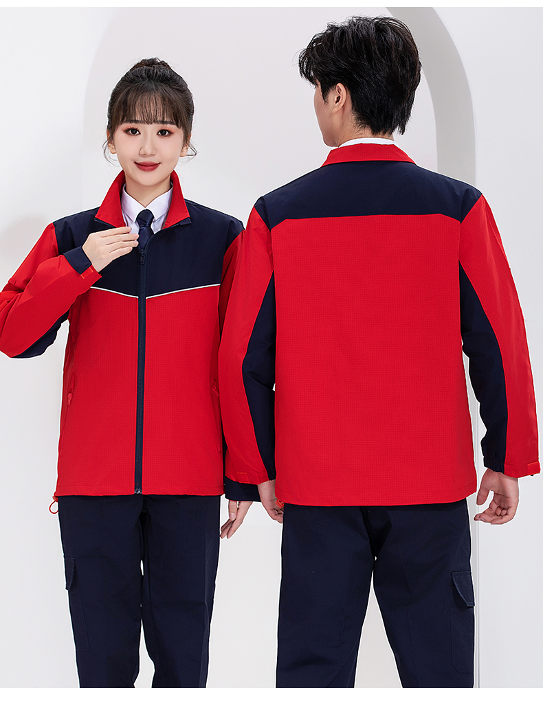 Petrochemical anti-static double-layer long-sleeved work clothes top H22-2498