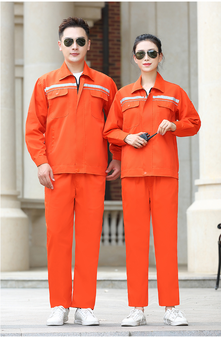 Double anti-static double-layer long-sleeved zipper workwear suit B06-W26 suit