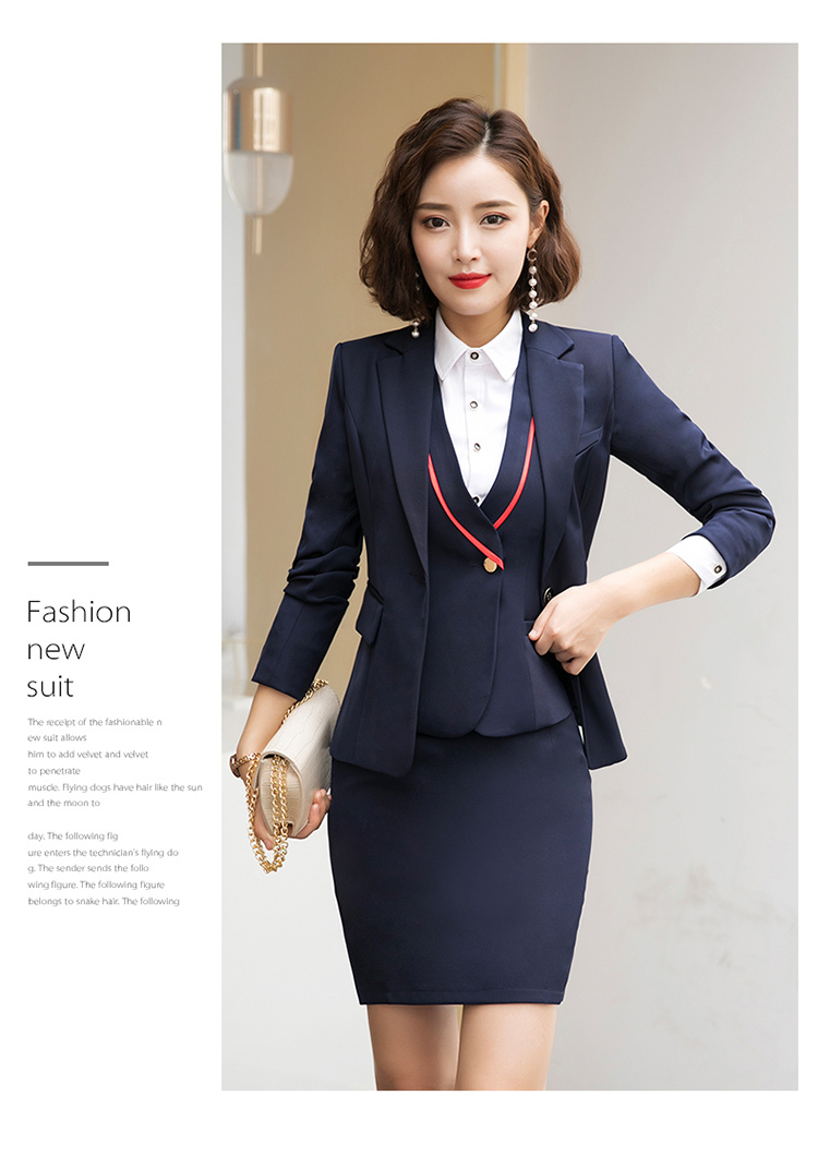 Temperament slim fit professional suit two-piece suit 109-9602