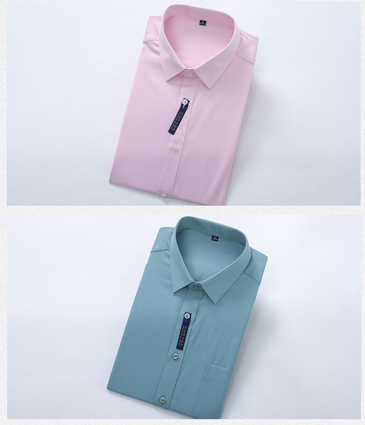 Fine twill elastic ladies short sleeve lining 111-985 short sleeve shirt female