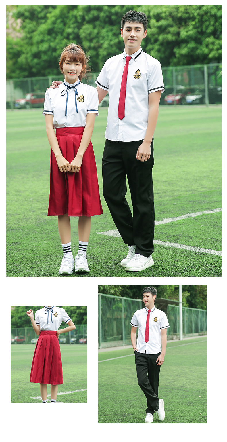 College style middle school student youthful vitality lapel school uniform suit H18-1932