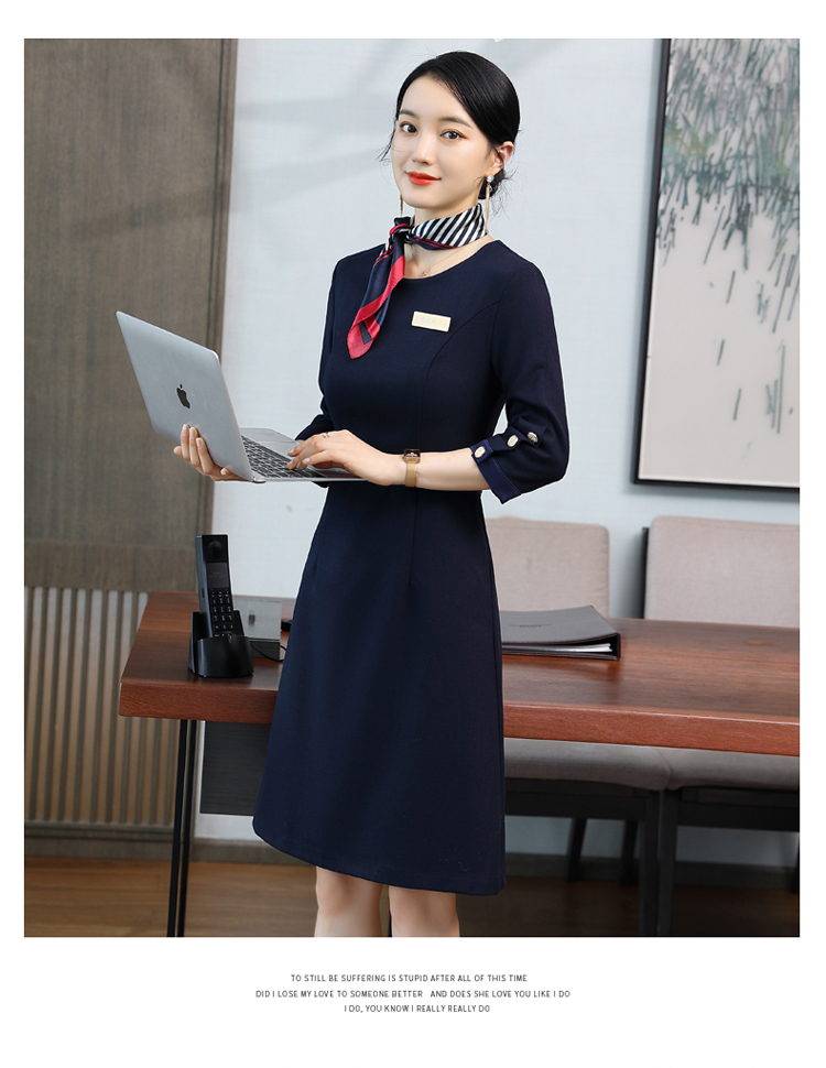 Workplace commuting waist professional dress for women DL1-532 dress