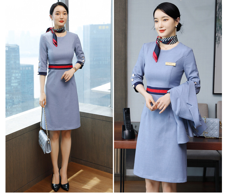 Workplace commuting waist professional dress for women DL1-532 dress