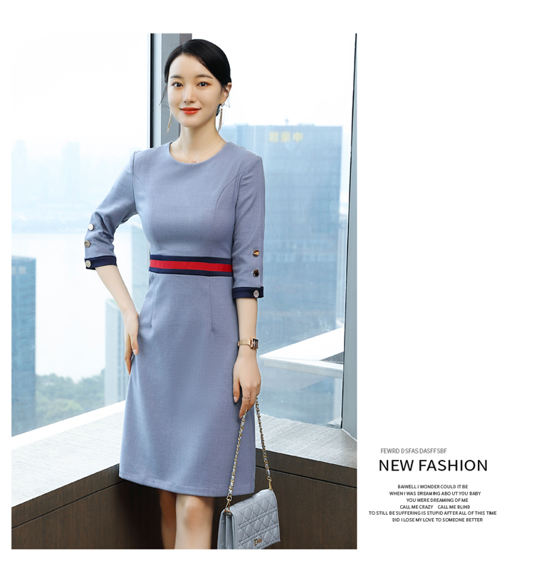 Workplace commuting waist professional dress for women DL1-532 dress