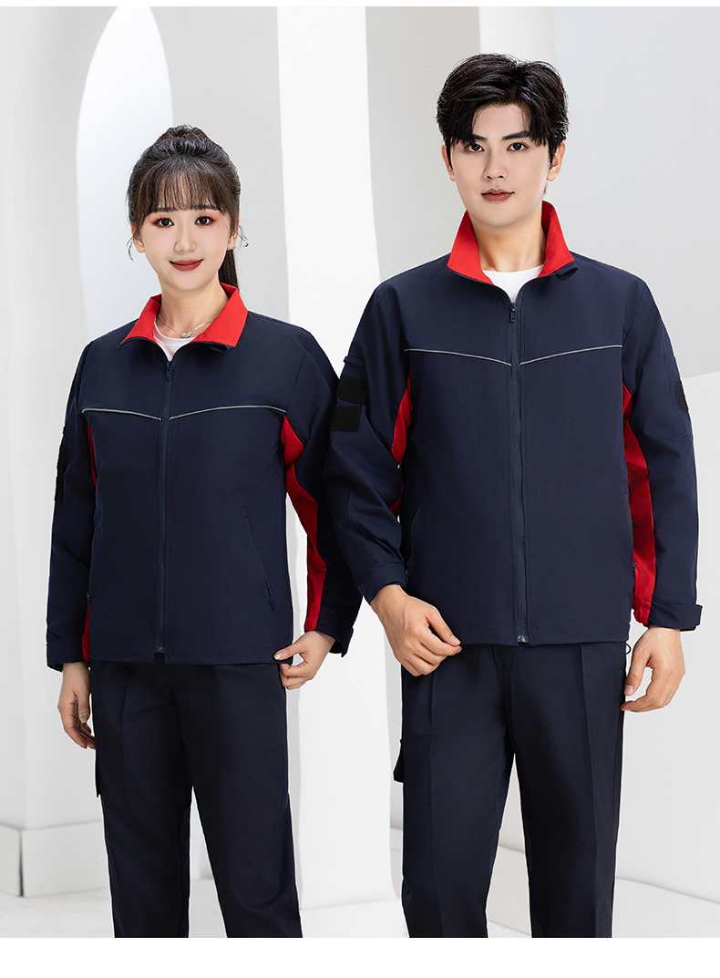 Petrochemical anti-static double-layer long-sleeved work clothes suit H22-2498