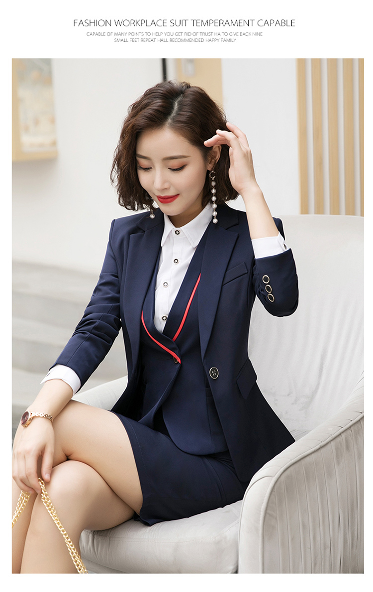 Temperament slim fit professional suit two-piece suit 109-9602