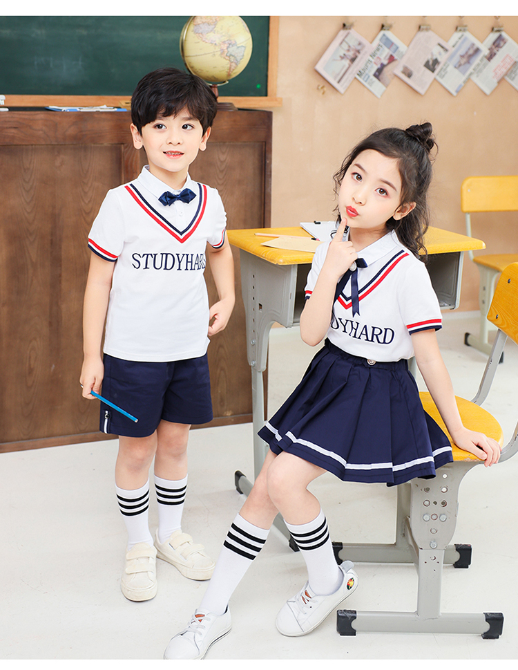 Sports style kindergarten uniform short-sleeved suit 894-2011