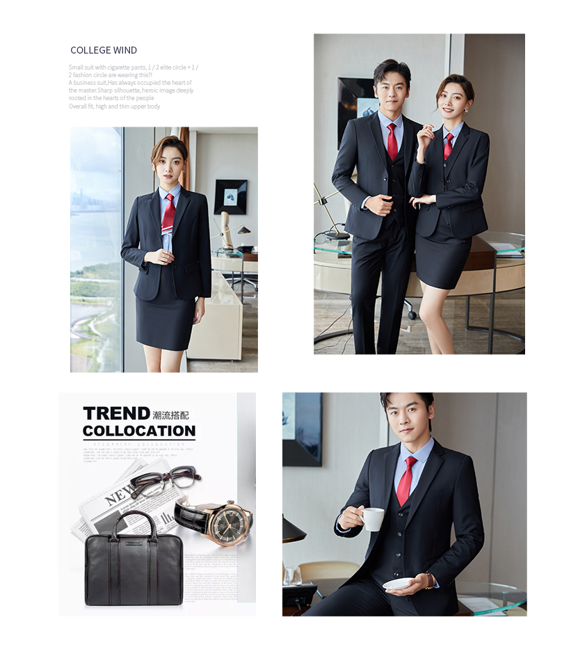 Business commuting serge one-button suit jacket for men and women 129-988 jacket single button