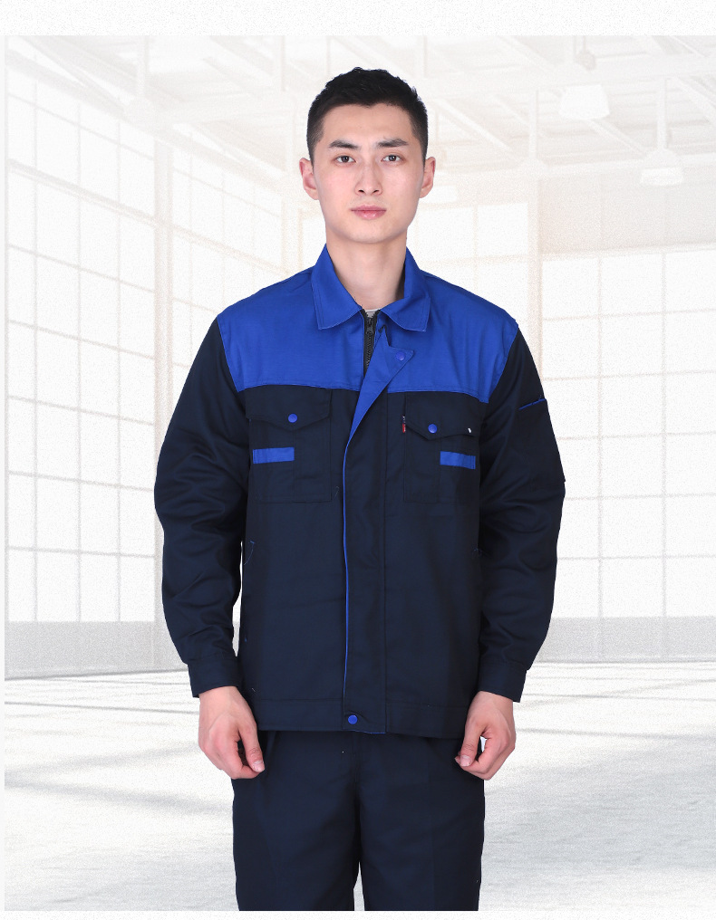 Suit long-sleeved shoulder-stitched labor protection clothing men and women work clothes tops L14-776 tops