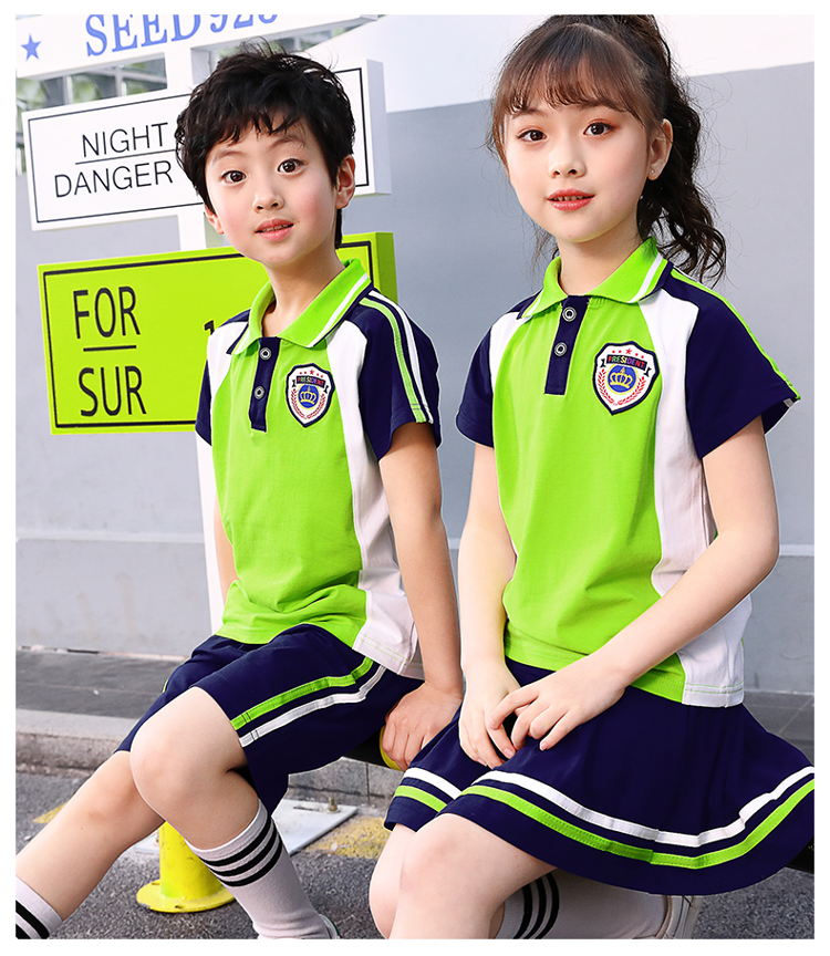 Primary school student uniform sports class uniform summer suit 737-8114