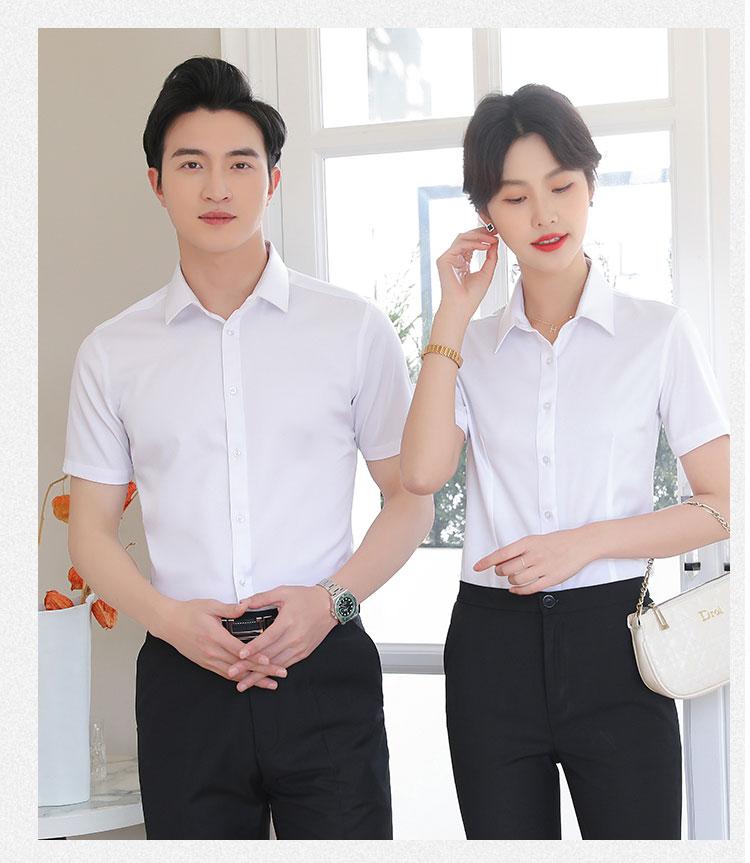 Fine twill elastic ladies short sleeve lining 111-985 short sleeve shirt female