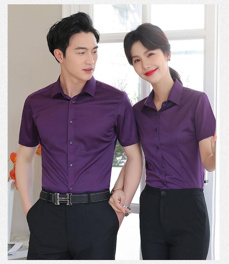 Fine twill elastic ladies short sleeve lining 111-985 short sleeve shirt female