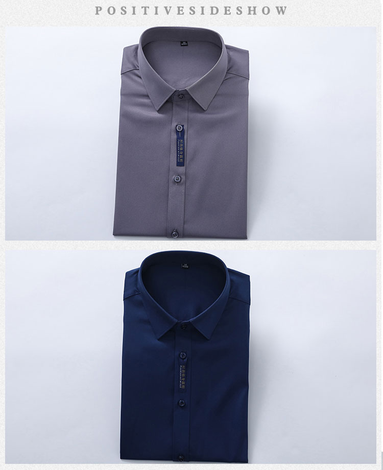 Plain elastic men short sleeve lining 111-986 men short shirt