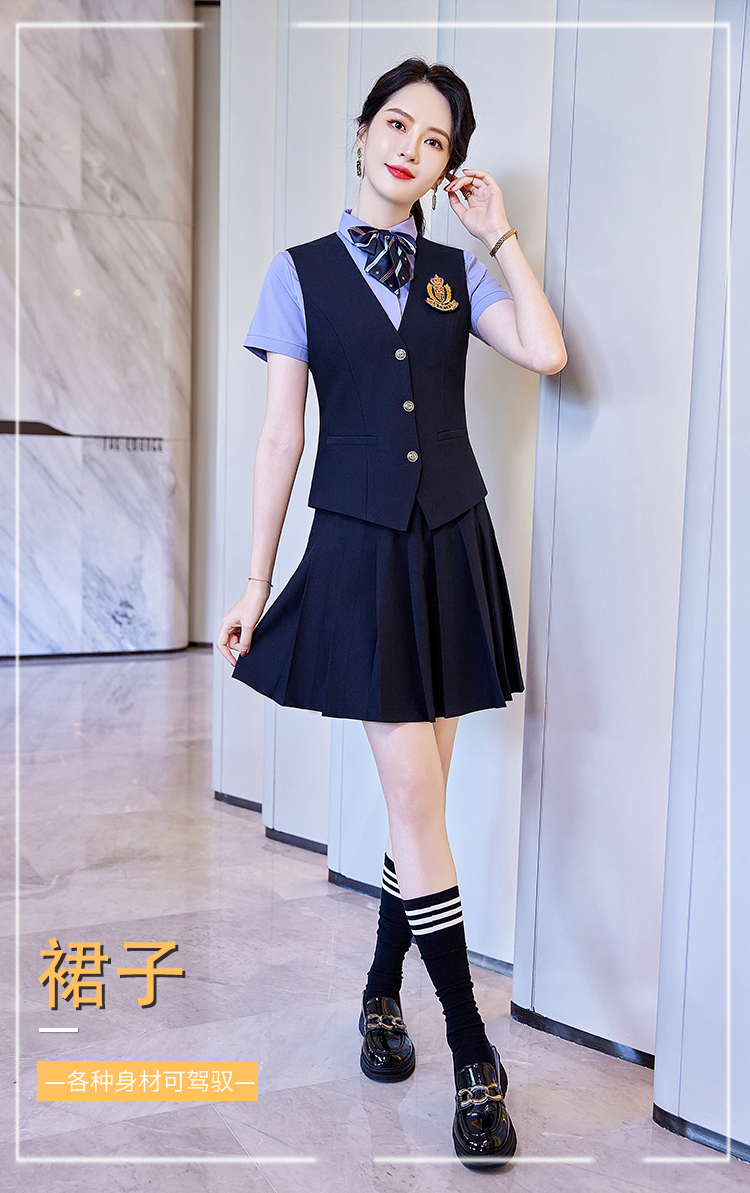 Academic temperament business casual pleated skirt DL1-7712 skirt