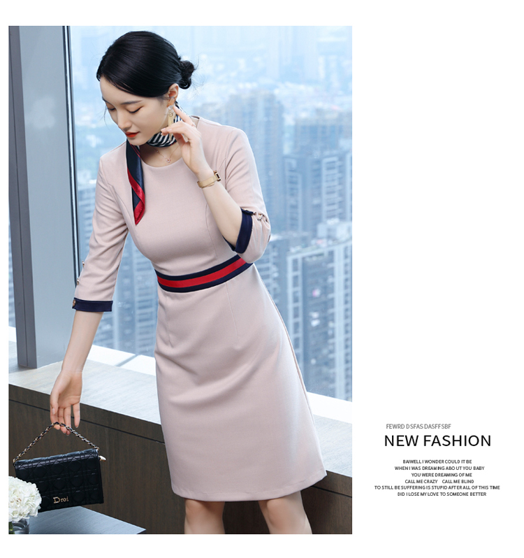 Workplace commuting waist professional dress for women DL1-532 dress