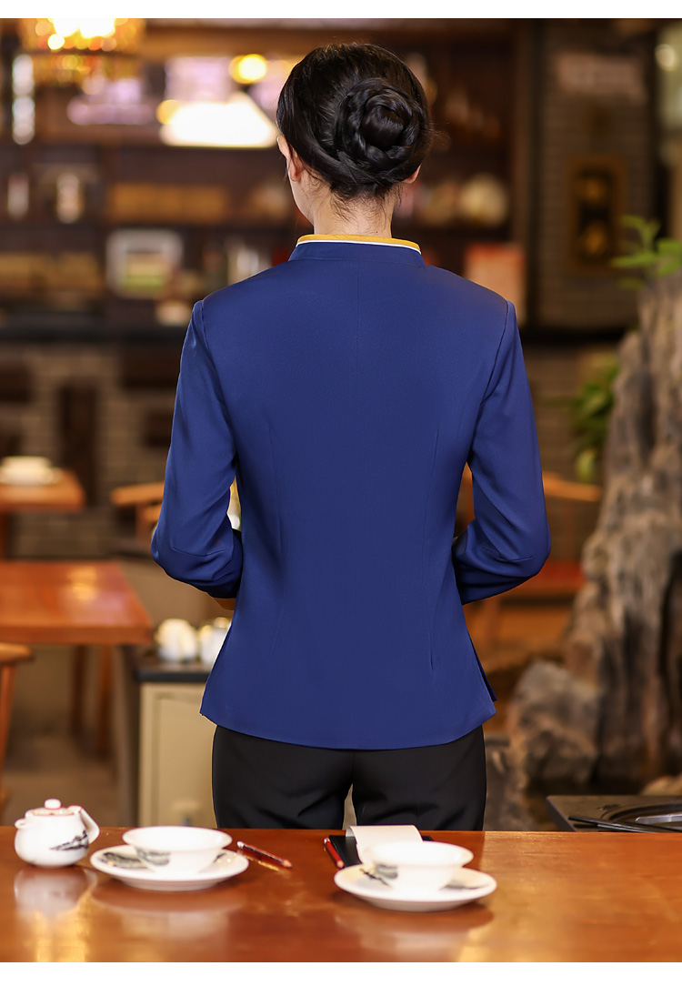 Water ripple long-sleeved chef uniform top HD3-21-C042 men long-sleeved top