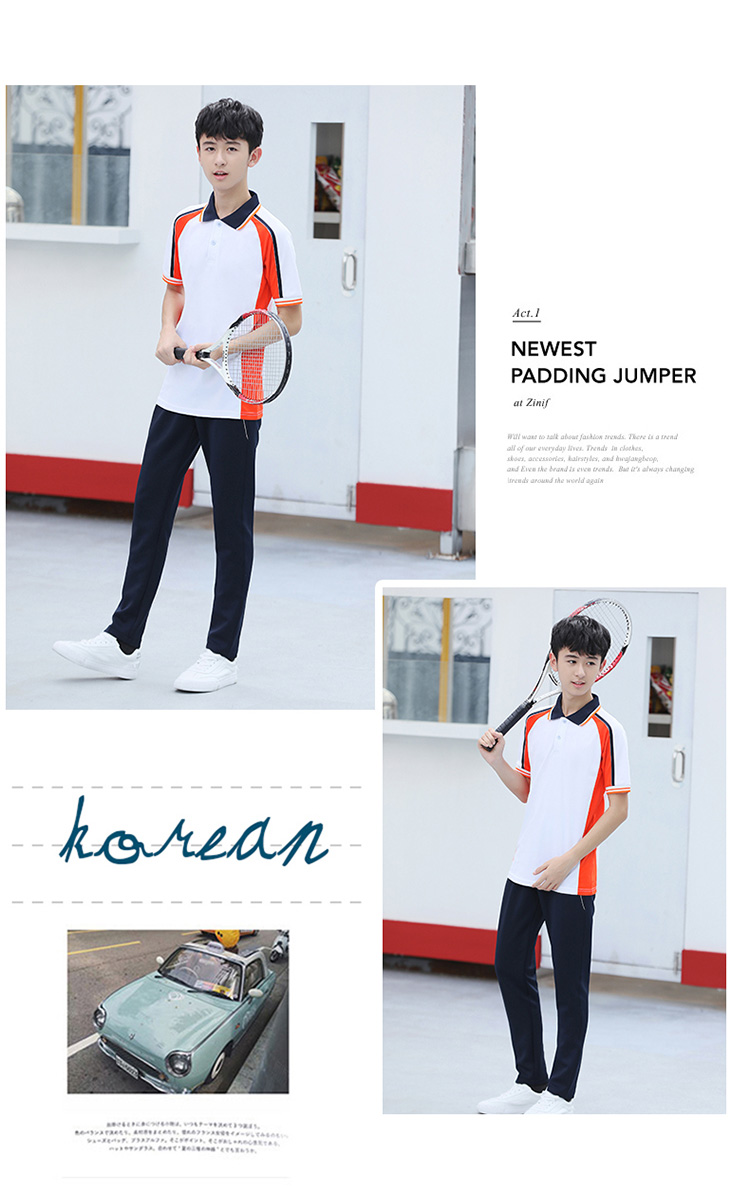 Sports school uniform short-sleeved suit KI2-577 suit