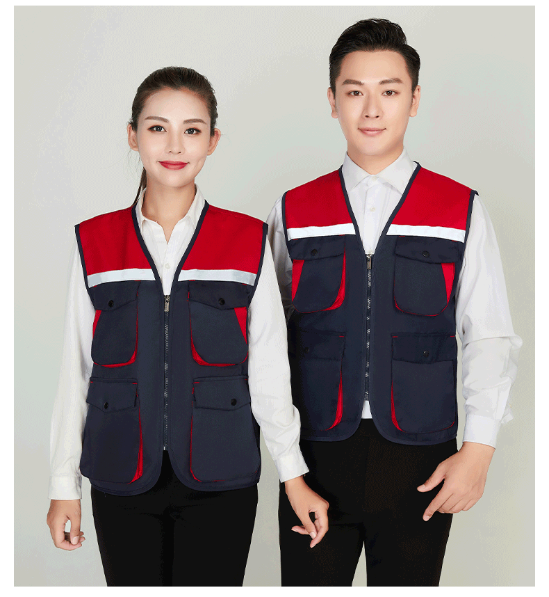 Fashionable color matching vest work clothes H30-H049