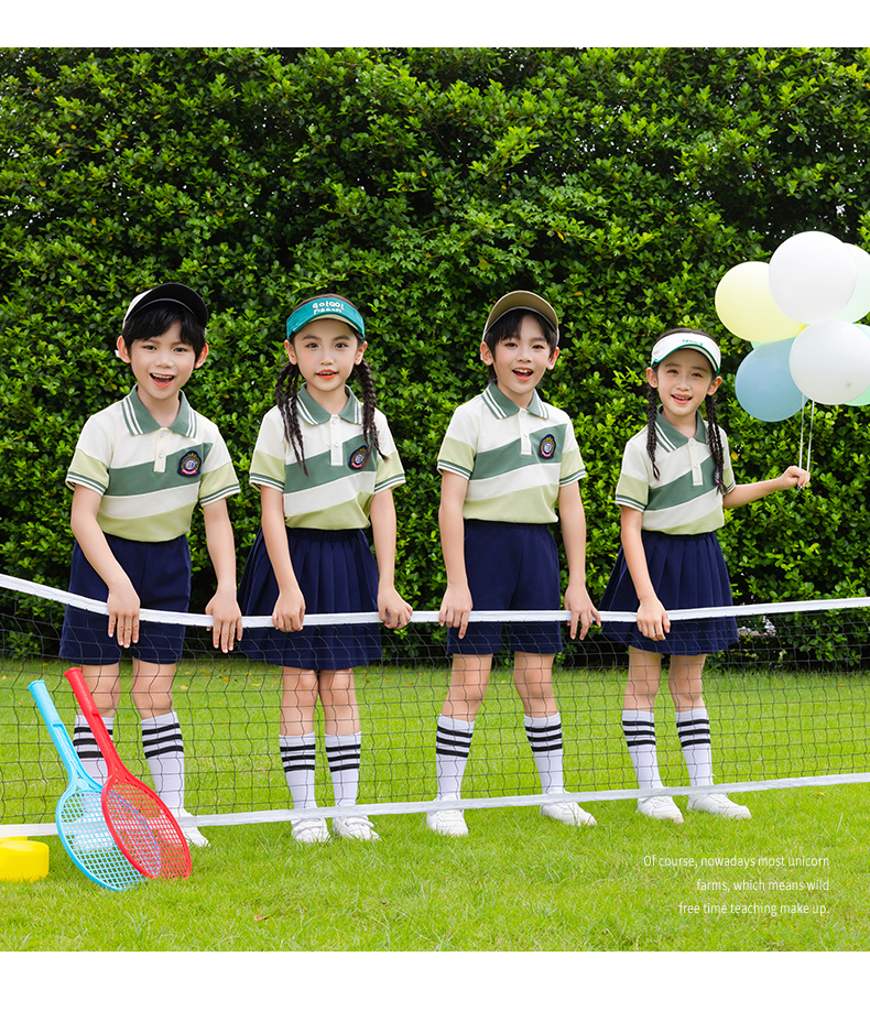 Tongqu companion primary and secondary school students school uniform summer short-sleeved suit 216-6081