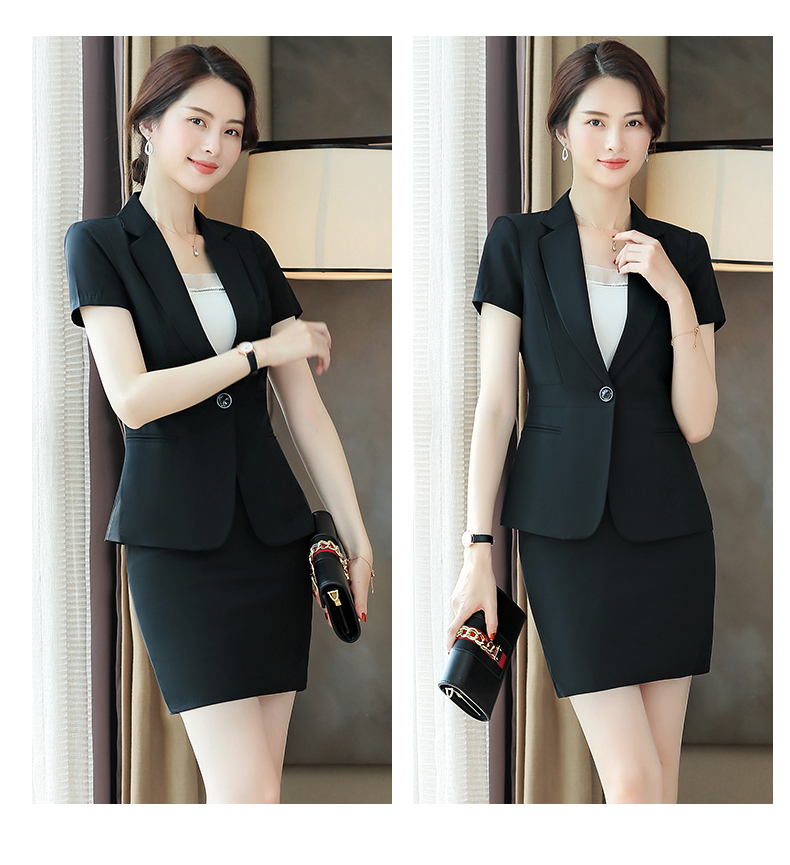 Single button slim suit female 132-9101 jacket 1000 skirt