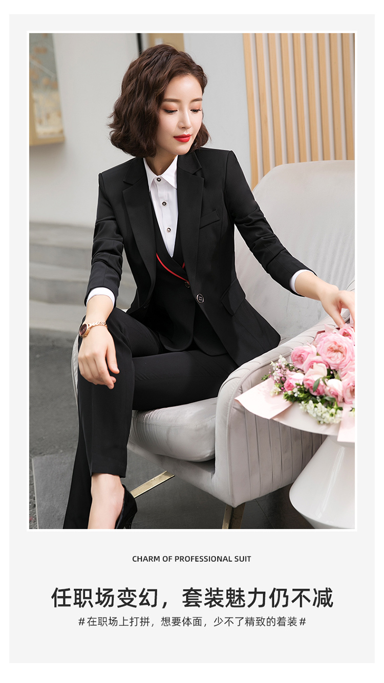 Temperament slim fit professional suit two-piece suit 109-9602