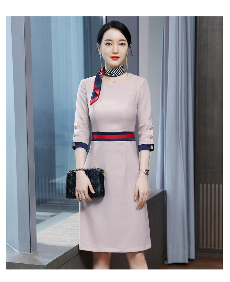 Workplace commuting waist professional dress for women DL1-532 dress