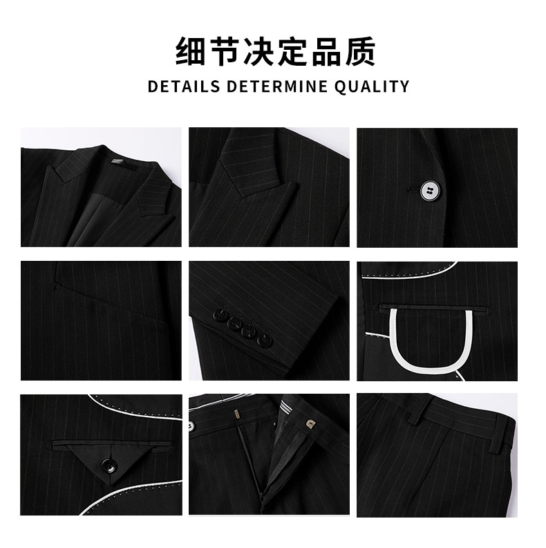 Exquisitely tailored striped suit trousers 81-8891 trousers for men