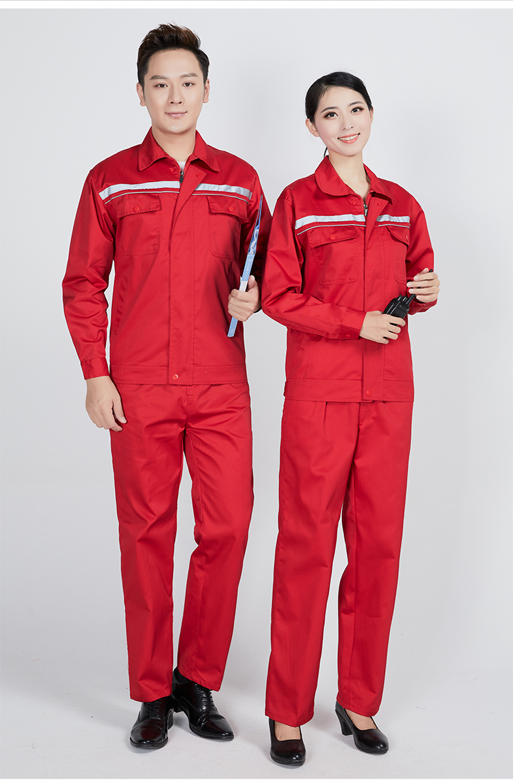 Double anti-static double-layer long-sleeved zipper workwear suit B06-W26 suit